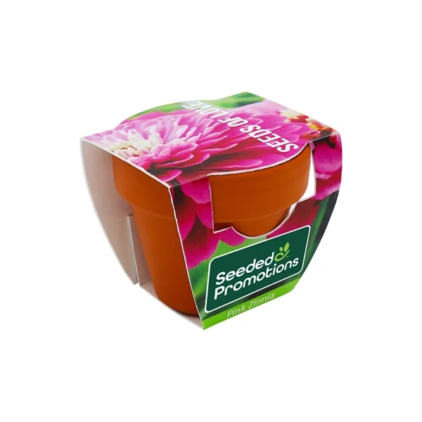 Mini Terracotta Grow Kit - Seeds of Love - Zinnia - Mini Terracotta Grow Kit - Seeds of Love - Zinnia - Image 0 of 7
