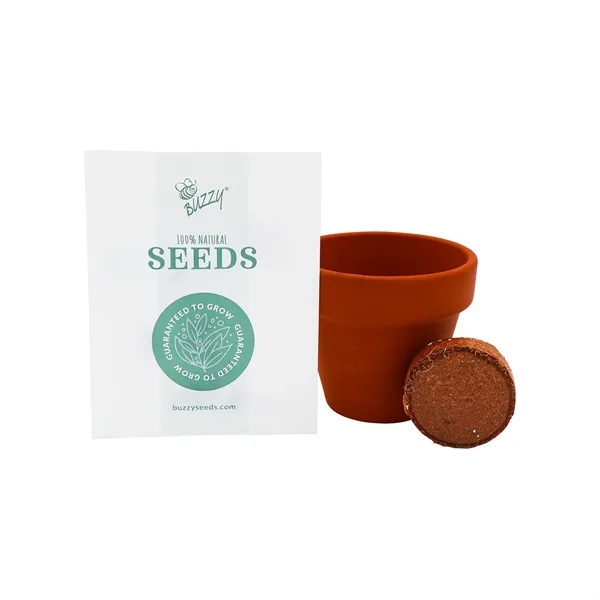 Mini Terracotta Grow Kit - Seeds of Love - Zinnia - Mini Terracotta Grow Kit - Seeds of Love - Zinnia - Image 4 of 7