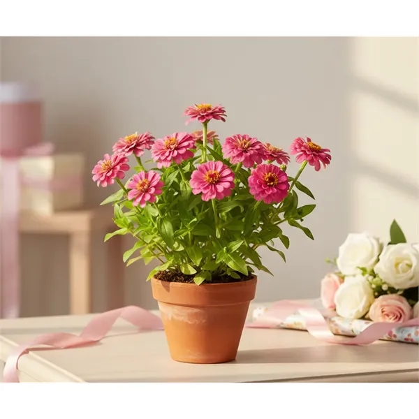 Mini Terracotta Grow Kit - Seeds of Love - Zinnia - Mini Terracotta Grow Kit - Seeds of Love - Zinnia - Image 5 of 7