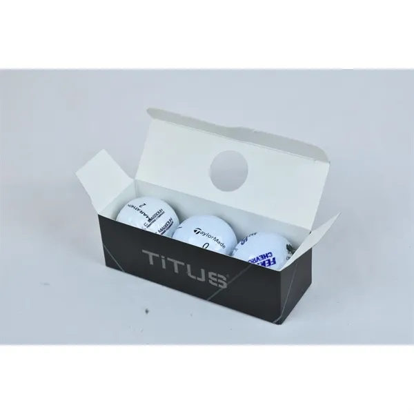 TiTUS® 3 Pack White Golf Balls with Custom Imprints
