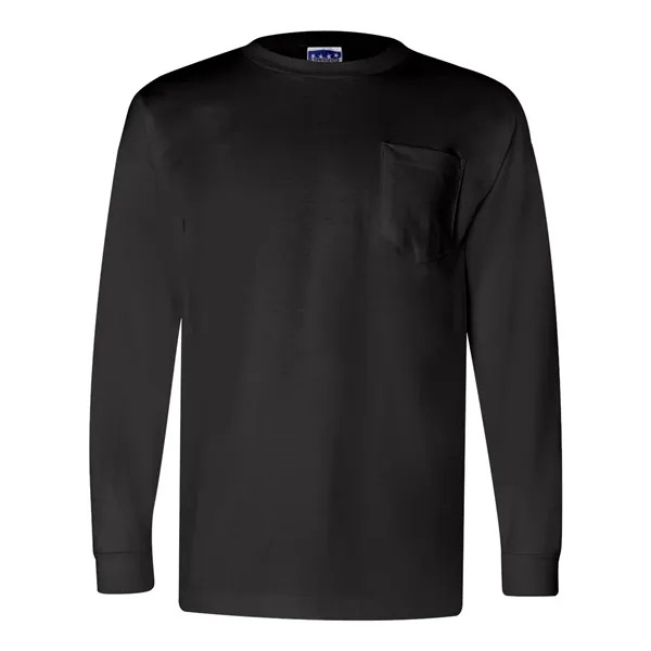 Bayside Unisex Union-Made Long Sleeve Pocket T-Shirt - Bayside Unisex Union-Made Long Sleeve Pocket T-Shirt - Image 1 of 18