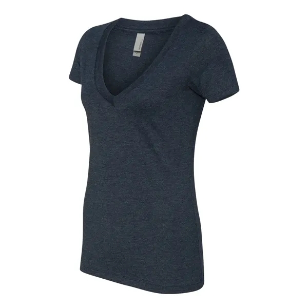 Next Level Women's CVC Deep V-Neck T-Shirt - Next Level Women's CVC Deep V-Neck T-Shirt - Image 7 of 14