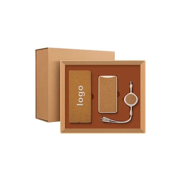 Three-Piece Wireless Mouse Pad Data Cable Power Bank - Three-Piece Wireless Mouse Pad Data Cable Power Bank - Image 0 of 1