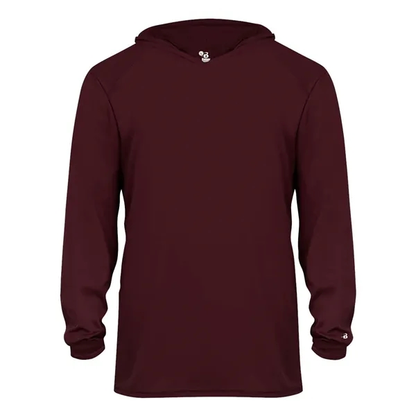 Badger Youth B-Core Long Sleeve Hooded T-Shirt - Badger Youth B-Core Long Sleeve Hooded T-Shirt - Image 16 of 34