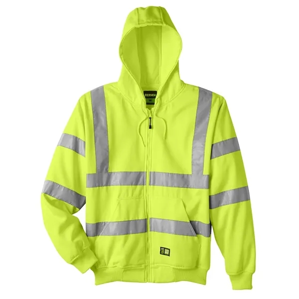 Custom Berne Apparel Men's Tall Hi-Vis Class 3 Lined Full-Zip Ho...