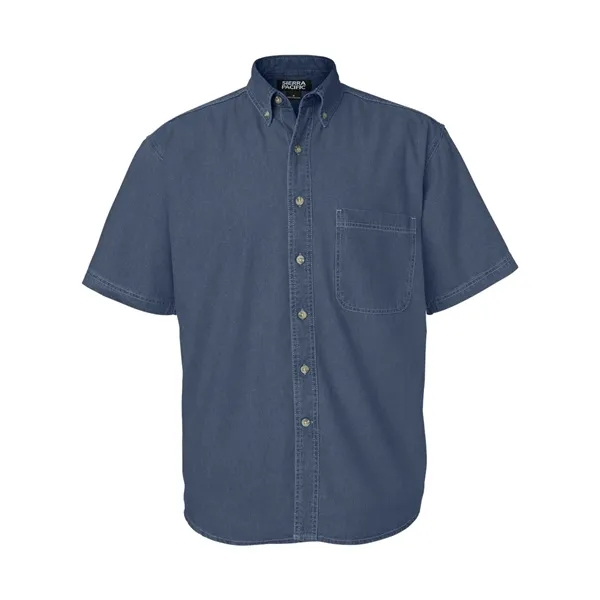 Sierra Pacific Men's Denim Short Sleeve Shirt - Sierra Pacific Men's Denim Short Sleeve Shirt - Image 4 of 9