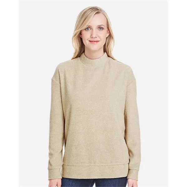 J. America Women's Weekend Terry Mock Neck Pullover - J. America Women's Weekend Terry Mock Neck Pullover - Image 0 of 3