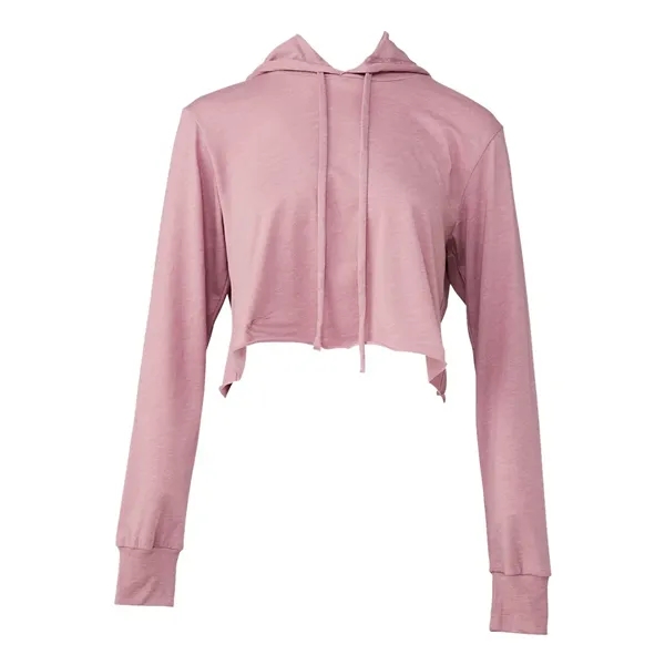 BELLA + CANVAS Women's Triblend Crop Long Sleeve Hoodie Tee - BELLA + CANVAS Women's Triblend Crop Long Sleeve Hoodie Tee - Image 3 of 12