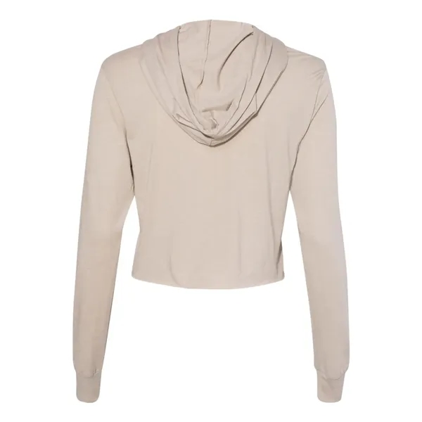 BELLA + CANVAS Women's Triblend Crop Long Sleeve Hoodie Tee - BELLA + CANVAS Women's Triblend Crop Long Sleeve Hoodie Tee - Image 12 of 12