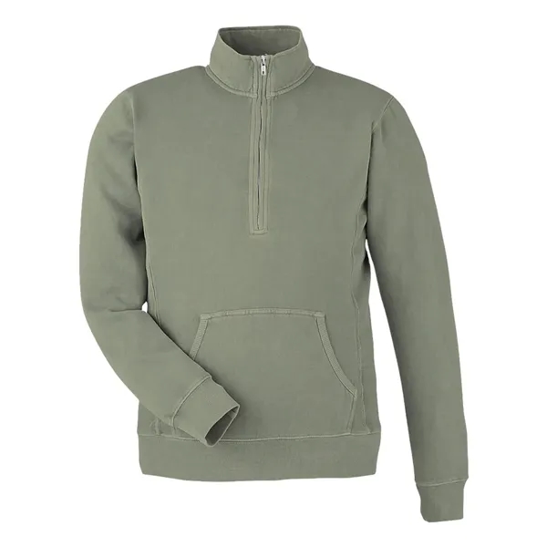 J. America Unisex Pigment-Dyed Fleece Quarter-Zip Pullover - J. America Unisex Pigment-Dyed Fleece Quarter-Zip Pullover - Image 7 of 8