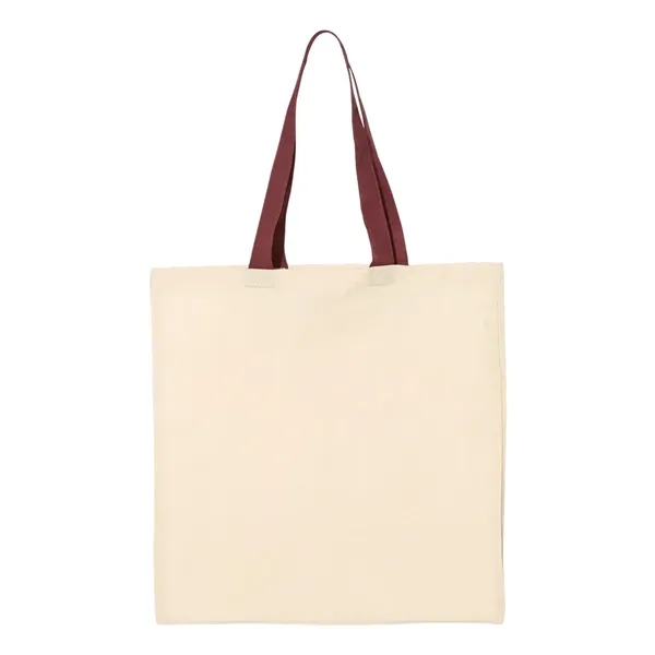 Q-Tees Economical Tote with Contrast-Color Handles - Q-Tees Economical Tote with Contrast-Color Handles - Image 22 of 40