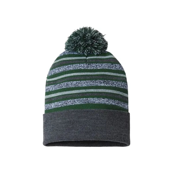 CAP AMERICA USA-Made Striped Beanie - CAP AMERICA USA-Made Striped Beanie - Image 0 of 2