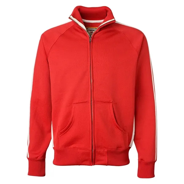 J. America Men's Vintage Polyester Fleece Track Jacket