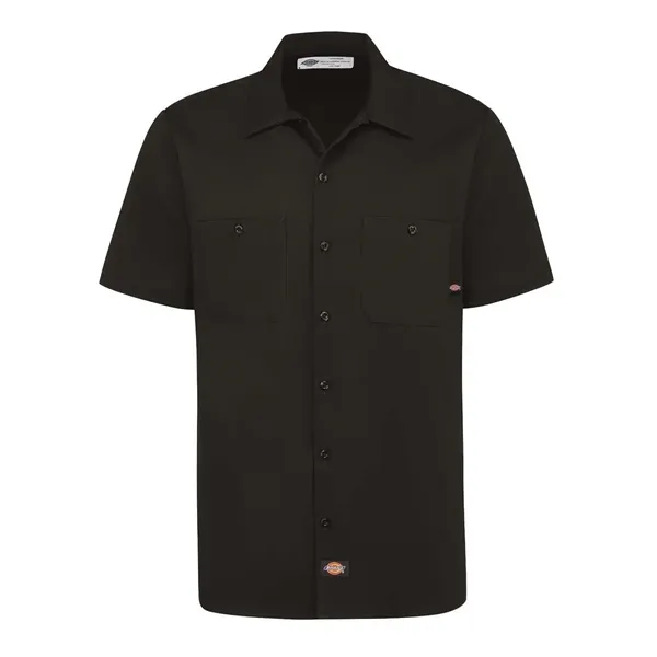 Custom Dickies Men's Industrial Short Sleeve Cotton Work Shirt