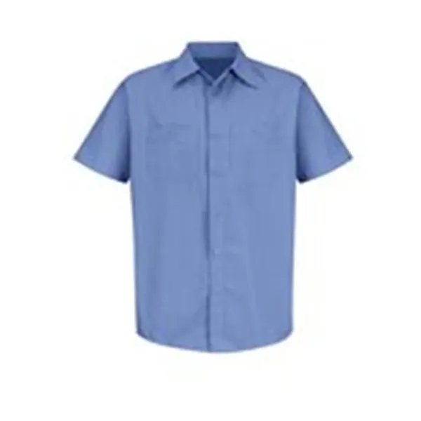 Red Kap Men's Tall Industrial Stripe Short Sleeve Work Shirt