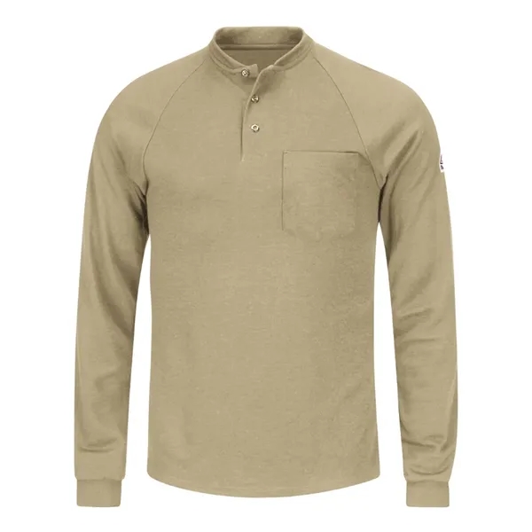 Bulwark Men's Long Sleeve Henley Shirt- CoolTouch®2 - Bulwark Men's Long Sleeve Henley Shirt- CoolTouch®2 - Image 3 of 6