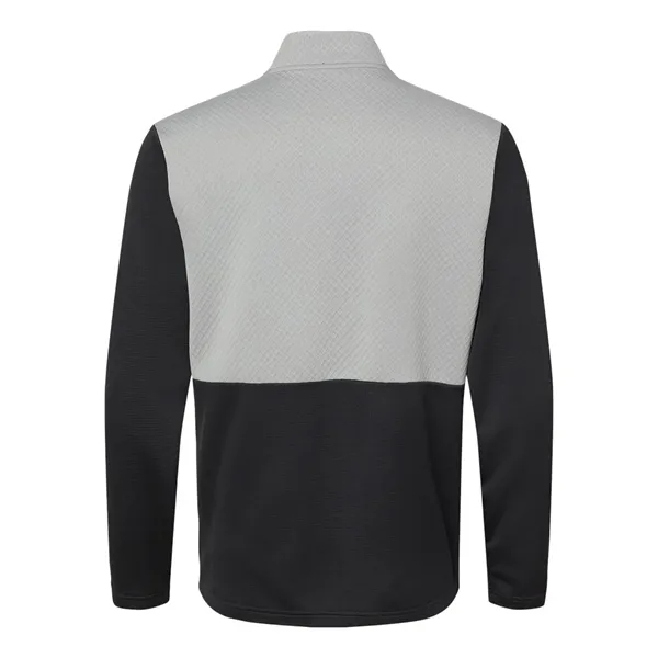 Adidas Men's Textured Mixed Media Quarter-Zip Pullover - Adidas Men's Textured Mixed Media Quarter-Zip Pullover - Image 2 of 6