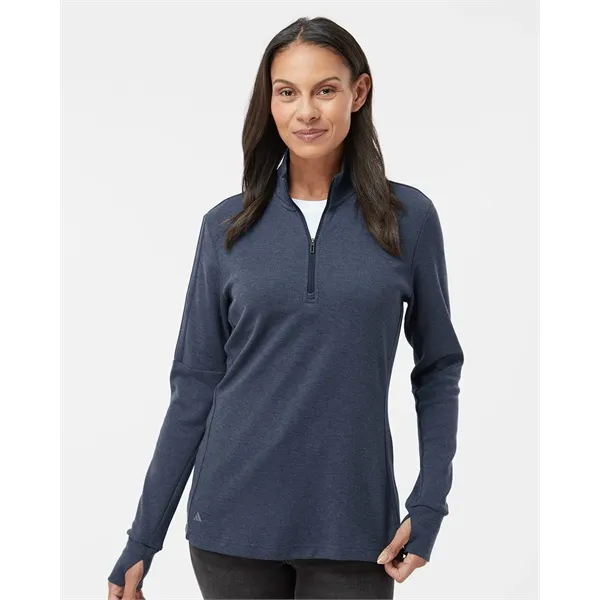 Adidas Women's 3-Stripes Quarter-Zip Sweater Pullover - Adidas Women's 3-Stripes Quarter-Zip Sweater Pullover - Image 0 of 12