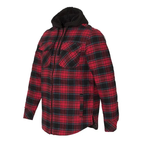 Burnside Men's Quilted Flannel Hooded Jacket - Burnside Men's Quilted Flannel Hooded Jacket - Image 9 of 10