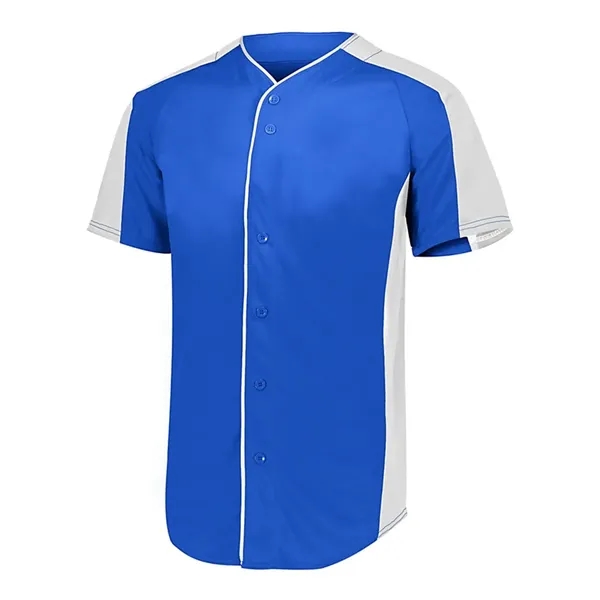 Augusta Sportswear Men's Full Button Baseball Jersey - Augusta Sportswear Men's Full Button Baseball Jersey - Image 8 of 10
