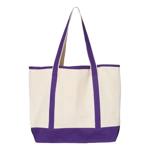 Q-Tees 34.6L Large Canvas Deluxe Tote - Q-Tees 34.6L Large Canvas Deluxe Tote - Image 14 of 18