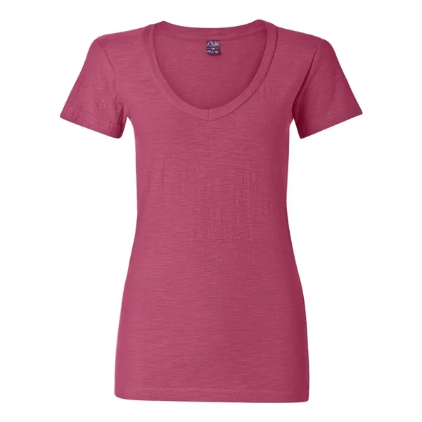 J. America Women's V-Neck Slub T-Shirt - J. America Women's V-Neck Slub T-Shirt - Image 13 of 15