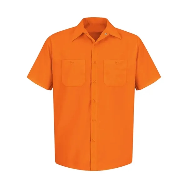 Red Kap Men's Enhanced Visibility Short Sleeve Work Shirt - Red Kap Men's Enhanced Visibility Short Sleeve Work Shirt - Image 1 of 4