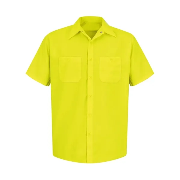 Red Kap Men's Enhanced Visibility Short Sleeve Work Shirt - Red Kap Men's Enhanced Visibility Short Sleeve Work Shirt - Image 3 of 4