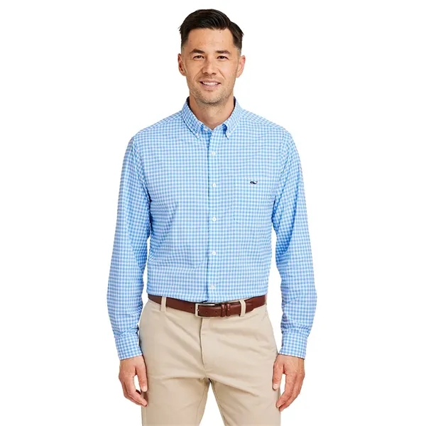 vineyard vines Men's On-The-Go Nylon Gingham Shirt - vineyard vines Men's On-The-Go Nylon Gingham Shirt - Image 0 of 6