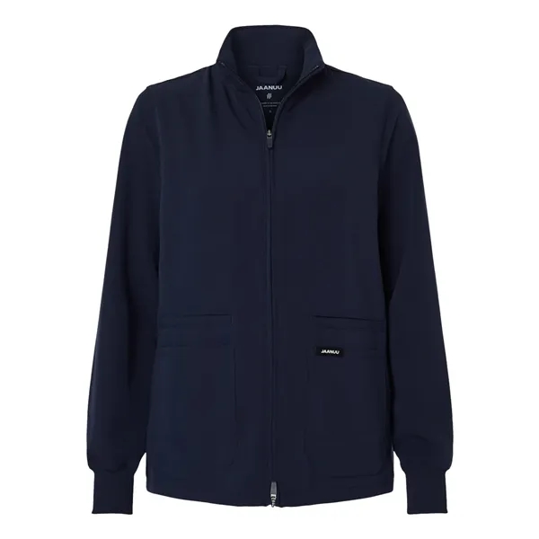 Jaanuu Women's Ceri Essential Full-Zip 6-Pocket Scrub Jacket - Jaanuu Women's Ceri Essential Full-Zip 6-Pocket Scrub Jacket - Image 2 of 4