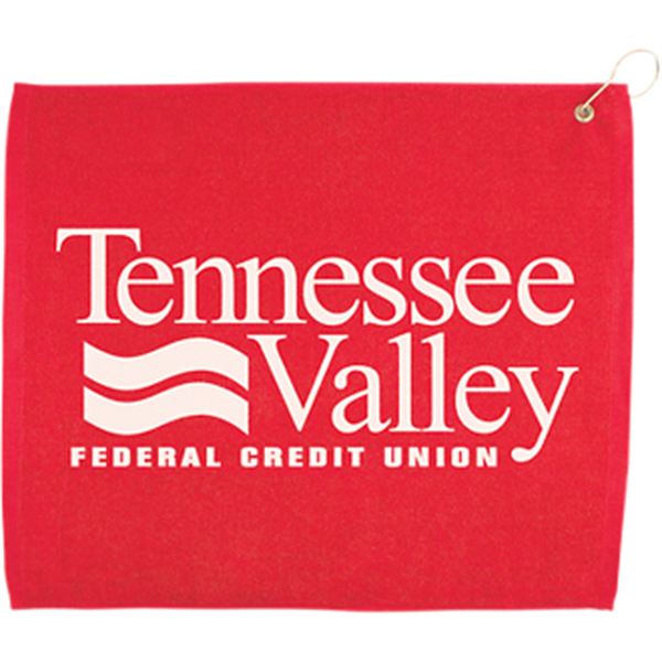 15" X 18" Hemmed Golf Towel W/ Grommet And Hook - 15" X 18" Hemmed Golf Towel W/ Grommet And Hook - Image 4 of 10