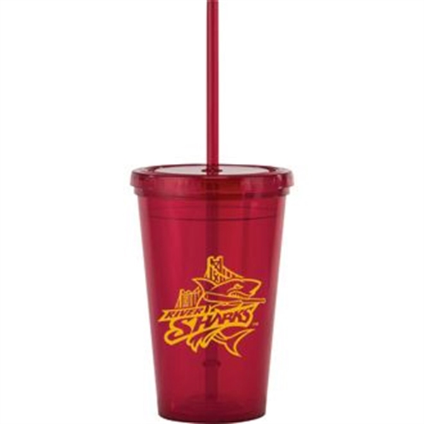 16 oz  Tumbler with Straw - 16 oz  Tumbler with Straw - Image 3 of 5