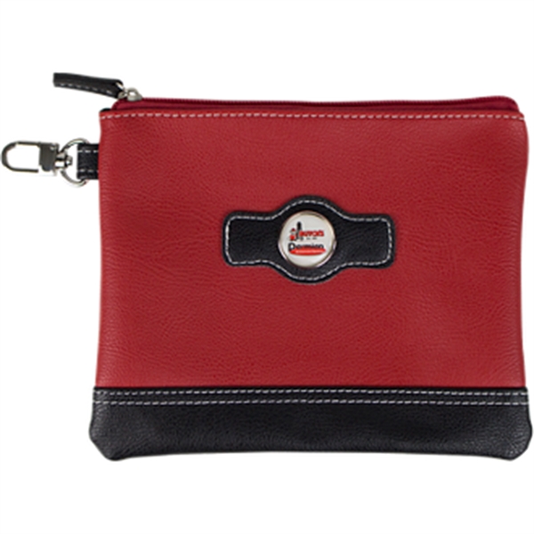 Two Tone Zipper Valuables Pouch - Two Tone Zipper Valuables Pouch - Image 3 of 4