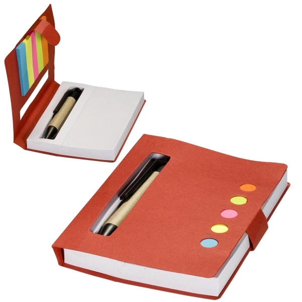 Eco Stowaway Sticky Jotter With Pen - Eco Stowaway Sticky Jotter With Pen - Image 0 of 6