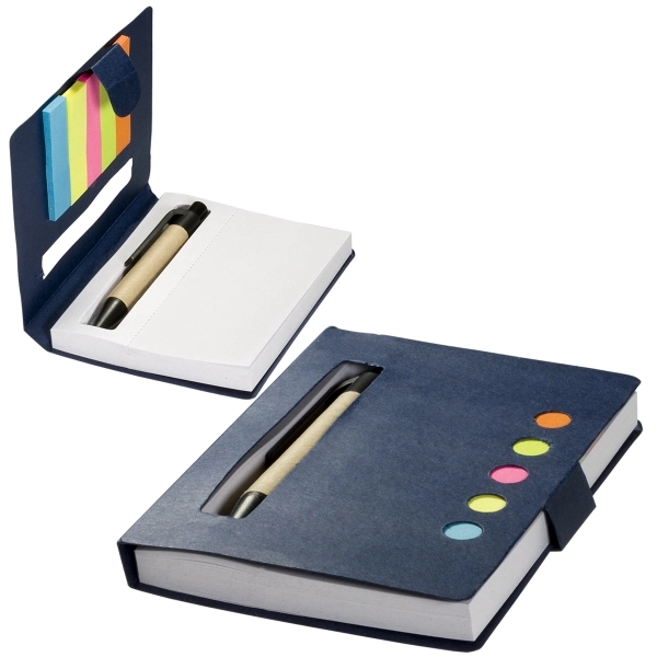 Eco Stowaway Sticky Jotter With Pen - Eco Stowaway Sticky Jotter With Pen - Image 1 of 6