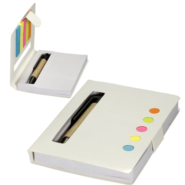 Eco Stowaway Sticky Jotter With Pen - Eco Stowaway Sticky Jotter With Pen - Image 6 of 6