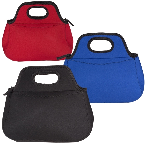 Zippered Neoprene Lunch Tote - Zippered Neoprene Lunch Tote - Image 8 of 10
