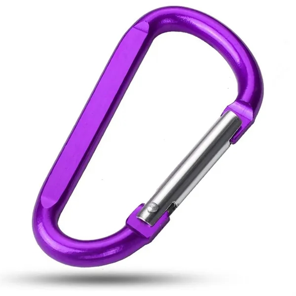 Large D-Shaped Aluminum Keychain Clip Carabiner - Large D-Shaped Aluminum Keychain Clip Carabiner - Image 3 of 5