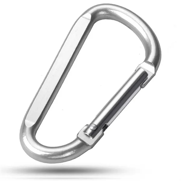 Large D-Shaped Aluminum Keychain Clip Carabiner - Large D-Shaped Aluminum Keychain Clip Carabiner - Image 5 of 5