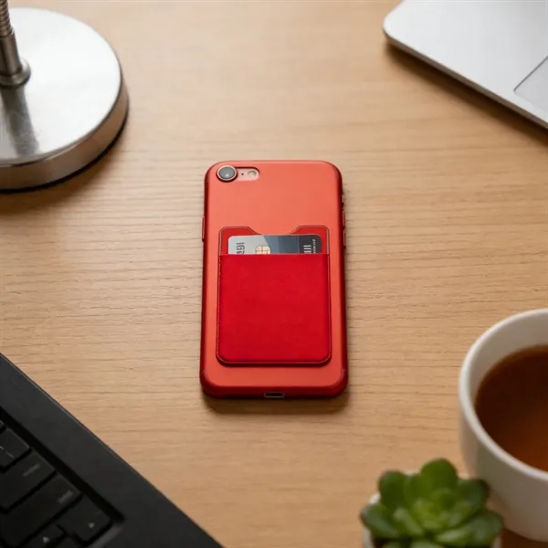 Adhesive Cell Phone Wallet Card Holder Various Colors - Adhesive Cell Phone Wallet Card Holder Various Colors - Image 3 of 3