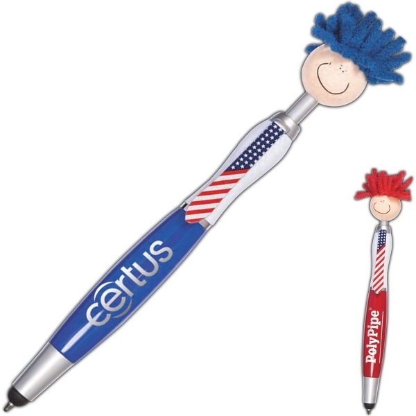 Patriotic MopToppers® Screen Cleaner with Stylus Pen - Patriotic MopToppers® Screen Cleaner with Stylus Pen - Image 0 of 4