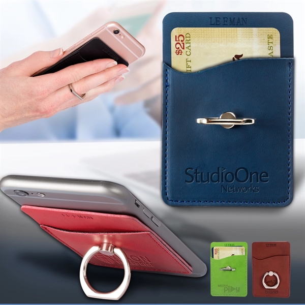 Tuscany Card Holder with Metal Ring Phone Stand - Tuscany Card Holder with Metal Ring Phone Stand - Image 17 of 19