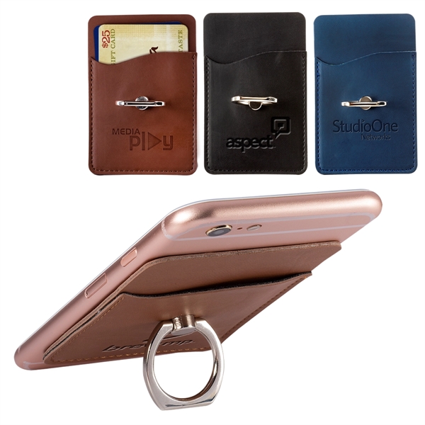 Tuscany Card Holder with Metal Ring Phone Stand - Tuscany Card Holder with Metal Ring Phone Stand - Image 10 of 19