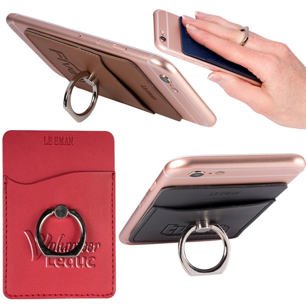 Tuscany Card Holder with Metal Ring Phone Stand - Tuscany Card Holder with Metal Ring Phone Stand - Image 11 of 19