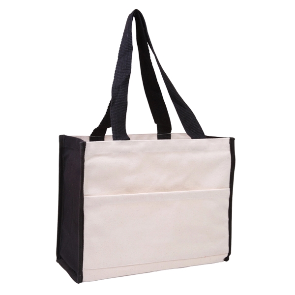 Cotton Gusset Accent Box Tote - Cotton Gusset Accent Box Tote - Image 1 of 3