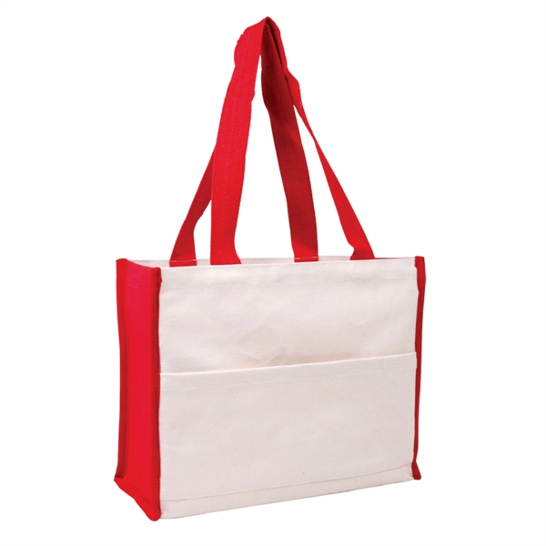Cotton Gusset Accent Box Tote - Cotton Gusset Accent Box Tote - Image 3 of 3