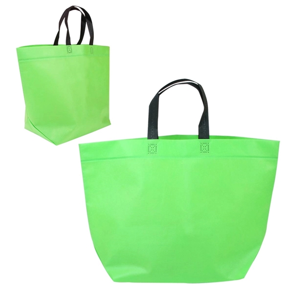 Two-Tone Heat Sealed Non-Woven Tote - Two-Tone Heat Sealed Non-Woven Tote - Image 4 of 7