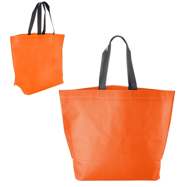 Two-Tone Heat Sealed Non-Woven Tote - Two-Tone Heat Sealed Non-Woven Tote - Image 5 of 7
