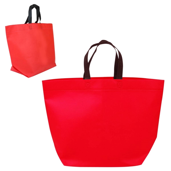 Two-Tone Heat Sealed Non-Woven Tote - Two-Tone Heat Sealed Non-Woven Tote - Image 6 of 7