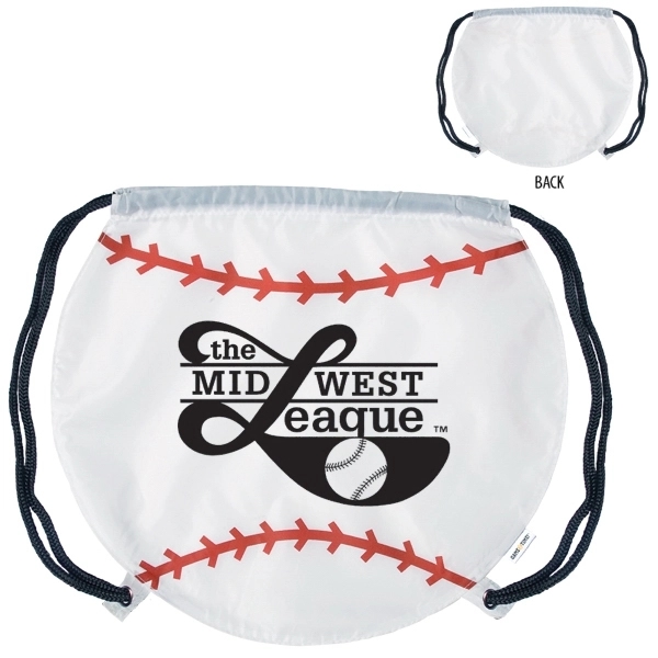 GameTime!® Baseball Drawstring Backpack - GameTime!® Baseball Drawstring Backpack - Image 0 of 1